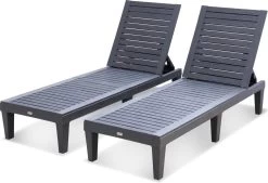 Set Van 2 Ligstoelen, PIA, Ligstoel Met Verschillende Standen, Van Kunststof, Zwart -Tuinmeubel Winkel 1200x820 4