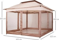 Outsunny Paviljoen Met Zijwanden Partytent Tuintent Popup 3,25 X 3,25 M Khaki 840-166 20 Outsunny Paviljoen Met Zijwanden Partytent Tuintent Popup 3,25 X 3,25 M Khaki 840-166 -Tuinmeubel Winkel 1200x820 6
