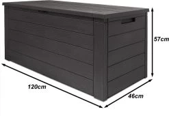 Merkloos Woody Tuin Opbergbox - 324 Liter 45x120x60 Cm - Tuinkussenbox - Antraciet/bruin 14 Merkloos Woody Tuin Opbergbox - 324 Liter 45x120x60 Cm - Tuinkussenbox - Antraciet/bruin -Tuinmeubel Winkel 1200x826 1
