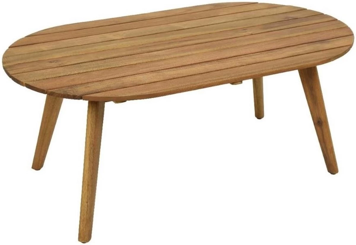 BUITEN Living Seville Lounge Tuintafel | Hardhout | 97x57cm - Ovale Tuintafel 1 BUITEN Living Seville Lounge Tuintafel | Hardhout | 97x57cm - Ovale Tuintafel