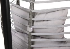 Pro Garden Lowander Hangstoel Egg 191x126x126- Schommelstoel Met Rattan Cocoon En Robuust Stalen Standaard Incl. Kussens - Volledig Inklapbaar - Lichtgrijs -Tuinmeubel Winkel 1200x840
