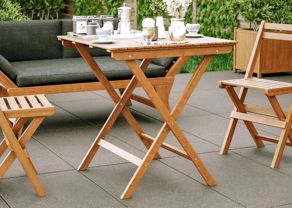 Bistro Set Hout Balkonset FSC – Patio Set Tuin – Houten Frans Tuinsetje – Kleine Tuinset – Complete Kleine Balkon Tafelset Met Gratis Bijzettafel – Hardhout FSC Balkonstoelen & Balkon Tafel - Tuintafel En Stoelen - Bistroset Van Hout – Balcony Set 8 Bistro Set Hout Balkonset FSC – Patio Set Tuin – Houten Frans Tuinsetje – Kleine Tuinset – Complete Kleine Balkon Tafelset Met Gratis Bijzettafel – Hardhout FSC Balkonstoelen & Balkon Tafel - Tuintafel En Stoelen - Bistroset Van Hout – Balcony Set - Afbeelding 8