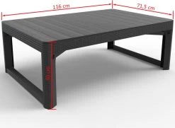 Allibert Lyon Tuintafel - 116x71,5x66/40 Cm - Grafiet -Tuinmeubel Winkel 1200x881 1