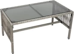 Merkloos Tuin Loungeset Grijs / Bruin - Lounge Set Tuin - Relax Bank - Lounge Bank Tuin - Tuinbank - Loungebank - Tuinset/ Loungebank - Tuinset - Tuinstoel - Loungeset - Rattan Tuinmeubilair - Poly Rotan Tuinmeubelen - Grijs / Bruin -Tuinmeubel Winkel 1200x887 1