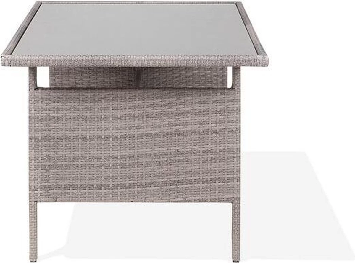 Beliani VITERBO - Loungeset Voor 8 - Grijs - PE Rotan 13 Beliani VITERBO - Loungeset Voor 8 - Grijs - PE Rotan - Afbeelding 13