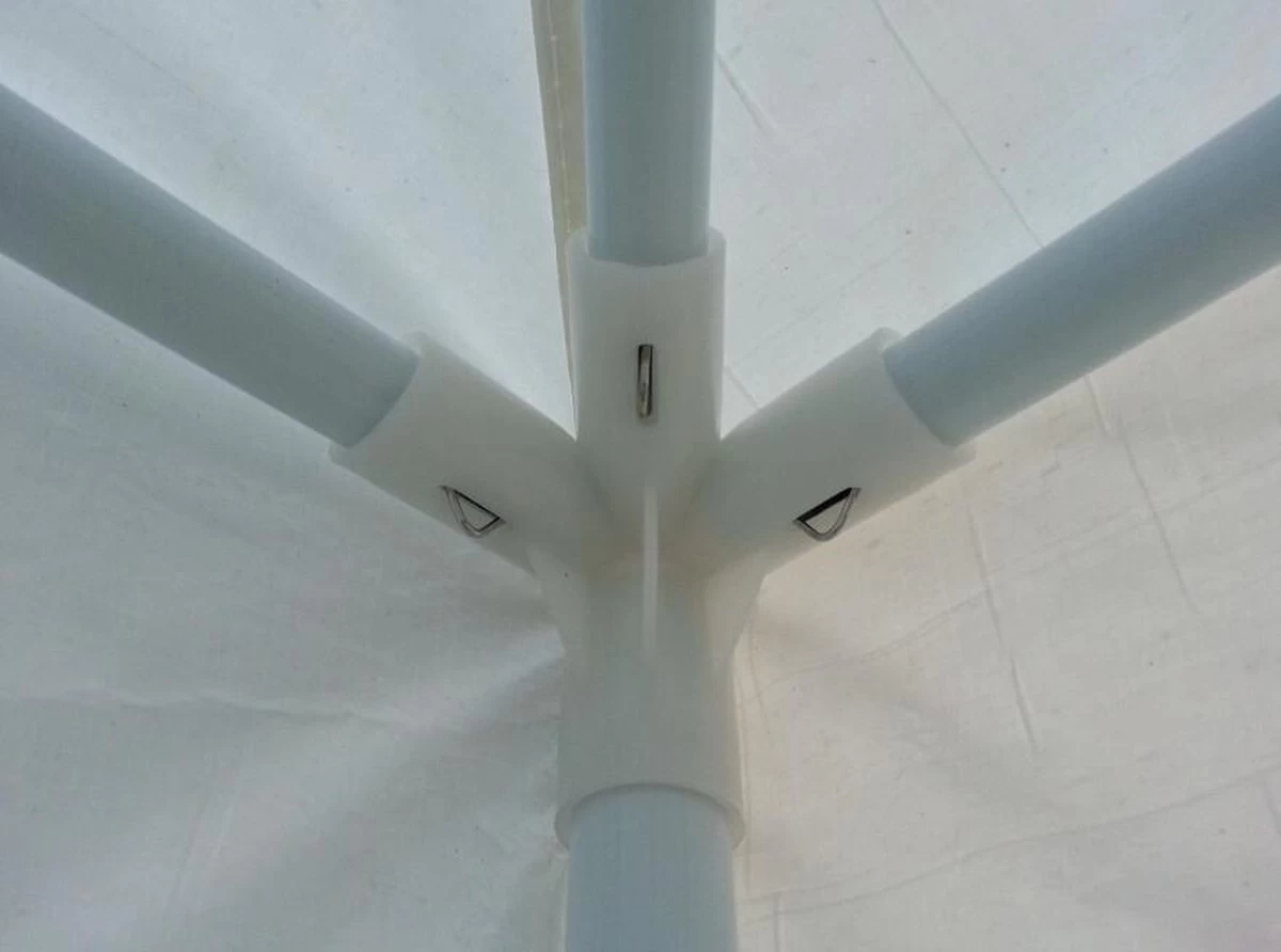 Partytent 3x3m Wit Budget Zonder Zijwanden 4 Partytent 3x3m Wit Budget Zonder Zijwanden - Afbeelding 4