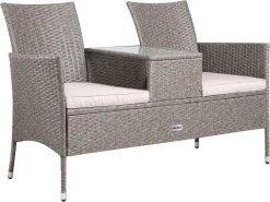 Casaria Tuinbank Polyrattan - 2-Zits Incl.Tafel - Weerbestendig Beige 19 Casaria Tuinbank Polyrattan - 2-Zits Incl.Tafel - Weerbestendig Beige -Tuinmeubel Winkel 1200x897 3