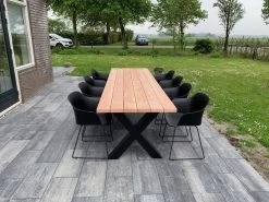 Tuintafel Douglas 300 Cm X 90 Cm | Stalen Poten | 8-10 Personen | DuuMaa -Tuinmeubel Winkel 1200x899 10