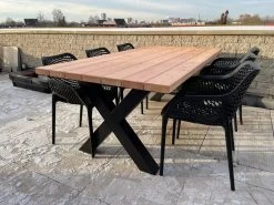 Tuintafel Douglas 300 Cm X 90 Cm | Stalen Poten | 8-10 Personen | DuuMaa -Tuinmeubel Winkel 1200x899 11