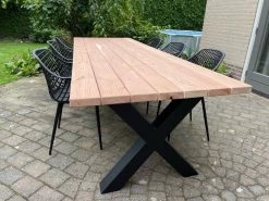 Tuintafel Douglas 300 Cm X 90 Cm | Stalen Poten | 8-10 Personen | DuuMaa -Tuinmeubel Winkel 1200x899 13