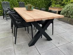 Tuintafel Douglas 220 Cm X 90 Cm | Stalen Poten | + Montage | Duurzame Eettafel | Onderhoudsarm 6-8 Personen | Geschaafd Hout | DuuMaa -Tuinmeubel Winkel 1200x899 16