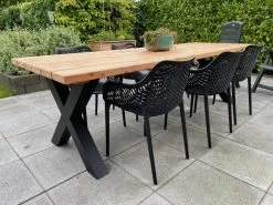 Tuintafel Douglas 220 Cm X 90 Cm | Stalen Poten | + Montage | Duurzame Eettafel | Onderhoudsarm 6-8 Personen | Geschaafd Hout | DuuMaa -Tuinmeubel Winkel 1200x899 17