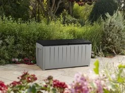 Keter Novel Opbergbox - 340L - 124x55x62.5cm - Grijs -Tuinmeubel Winkel 1200x899 20