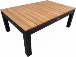 Loungeset 5 Plaatsen Van Aluminium En Eucalyptus – NAZCA – Antraciet Structuur, Lichtgrijs Kussens -Tuinmeubel Winkel 1200x899 23