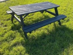 Goedkopepicknicktafels.nl | Zwarte XL Picknicktafel | Tuintafel 6 Persoons | Zwart Gespoten Gedroogd Grenen Hout! -Tuinmeubel Winkel 1200x899 6