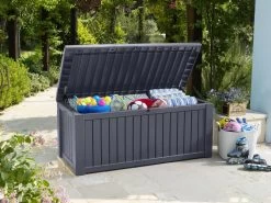 Keter Rockwood Opbergbox - 570L - 155x72,4x64,4cm - Grafiet -Tuinmeubel Winkel 1200x900 15