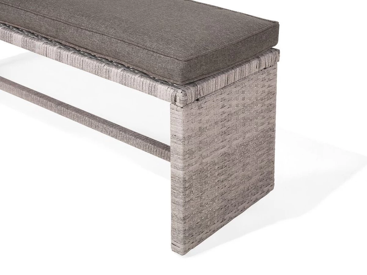 Beliani VITERBO - Loungeset Voor 8 - Grijs - PE Rotan 10 Beliani VITERBO - Loungeset Voor 8 - Grijs - PE Rotan - Afbeelding 10