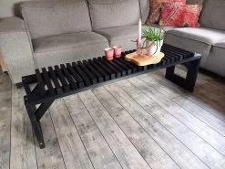 Tuinbank Design 2023 - 150CM - Grenen Hout - Zwart -Tuinmeubel Winkel 1200x900 3