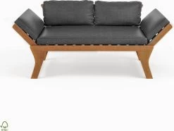 Loungebank Tuin FSC Antraciet – Makkelijk Verstelbaar Lounge Bank Balkon – Tuinbank Lounge Hardhout FSC – Perfecthomeshop -Tuinmeubel Winkel 1200x905