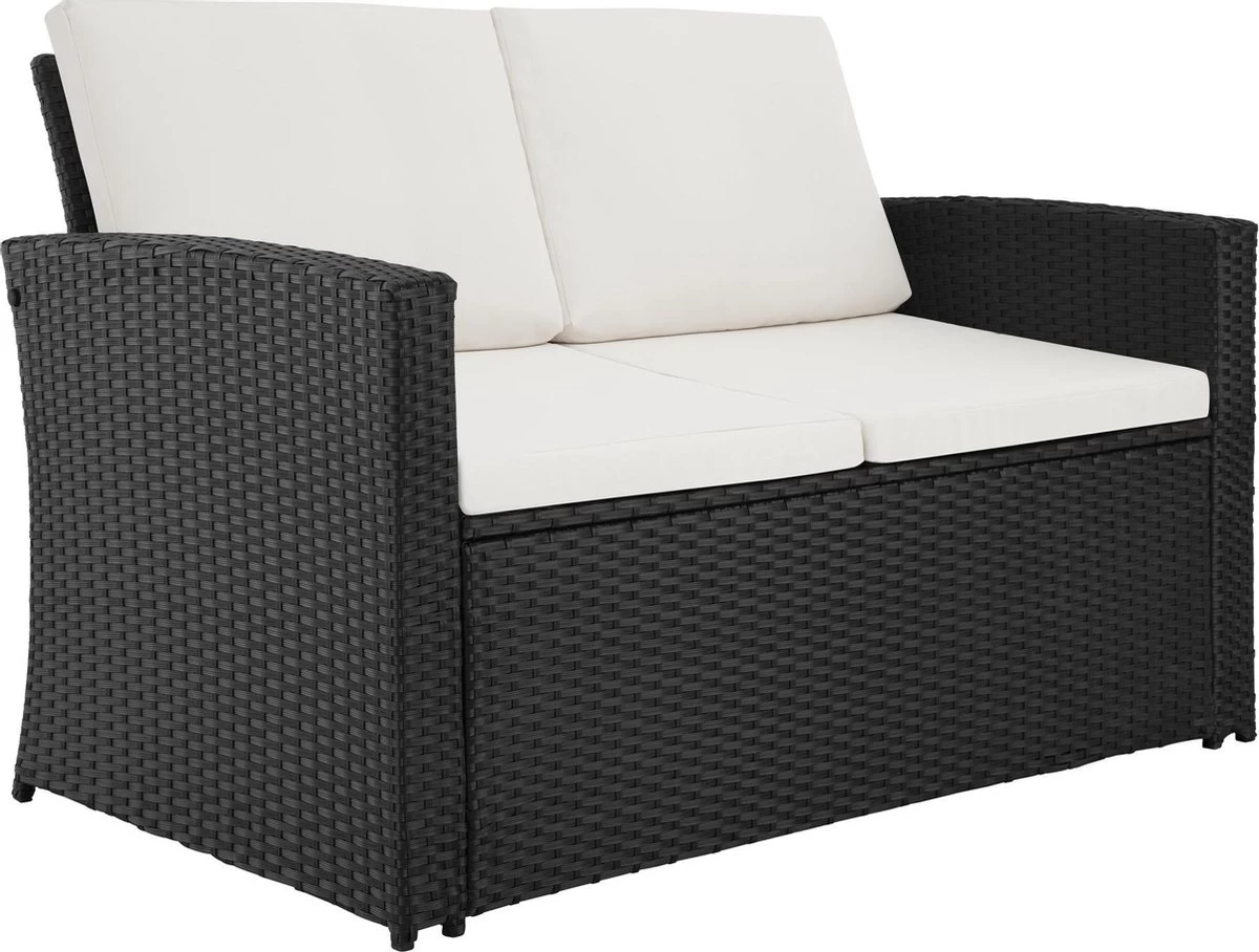 Tectake - Wicker Zitgroep Tuinset Lucca - Zwart - 404131 10 Tectake - Wicker Zitgroep Tuinset Lucca - Zwart - 404131 - Afbeelding 10