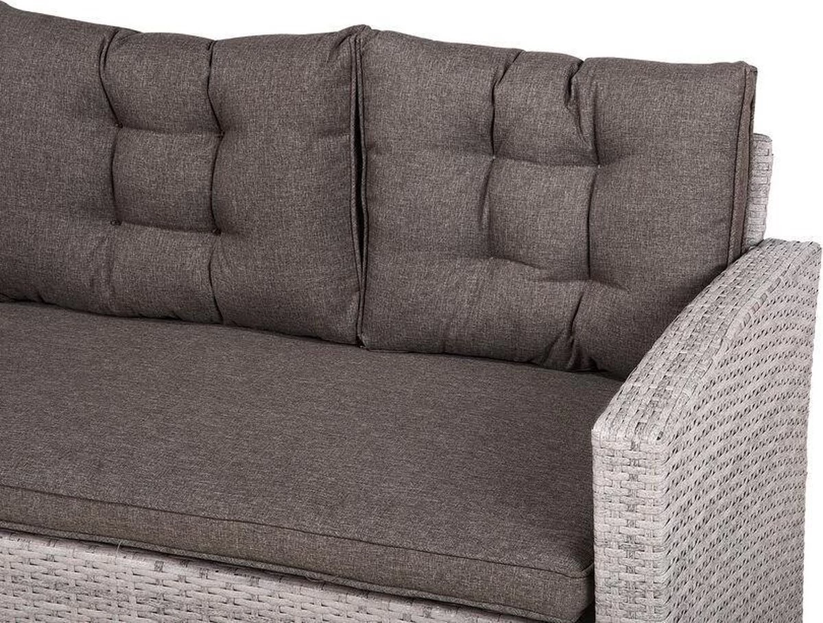 Beliani VITERBO - Loungeset Voor 8 - Grijs - PE Rotan 4 Beliani VITERBO - Loungeset Voor 8 - Grijs - PE Rotan - Afbeelding 4