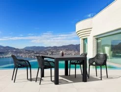 Air XL Stapelbare Tuinstoel Set Van 4 Stuks - Zwart 5 Air XL Stapelbare Tuinstoel Set Van 4 Stuks - Zwart -Tuinmeubel Winkel 1200x913