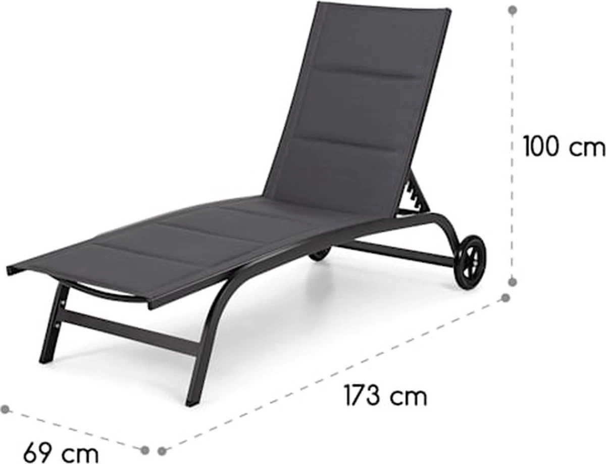 Blumfeldt Limala Tuinstoel - Ligstoel - Relaxstoel - Rugleuning In 6 Standen Verstelbaar - 2 Vielen - Draagkracht: Max. 150 Kg 5 Blumfeldt Limala Tuinstoel - Ligstoel - Relaxstoel - Rugleuning In 6 Standen Verstelbaar - 2 Vielen - Draagkracht: Max. 150 Kg - Afbeelding 5