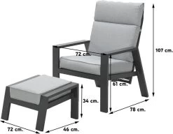 Garden Impressions Max Verstelbare Stoel + Voetenbank -Tuinmeubel Winkel 1200x933