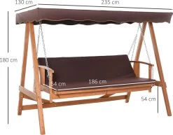 Outsunny Hollywoodschommel Hout Tuinschommel Schommelbank Ligfunctie 3 Personen 84A-185 10 Outsunny Hollywoodschommel Hout Tuinschommel Schommelbank Ligfunctie 3 Personen 84A-185 -Tuinmeubel Winkel 1200x936