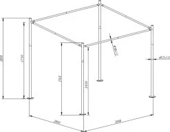SORARA® Milano Paviljoen - Grijs - 285x300 Cm. -Tuinmeubel Winkel 1200x939