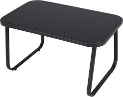 Tuin Meubelen Loungeset - 4 Persoons - Tuinset - Comfort - Zwart - Tafel Glazen Blad - Stoelen - Sofa - Bank - 4-delig -Tuinmeubel Winkel 1200x947 1