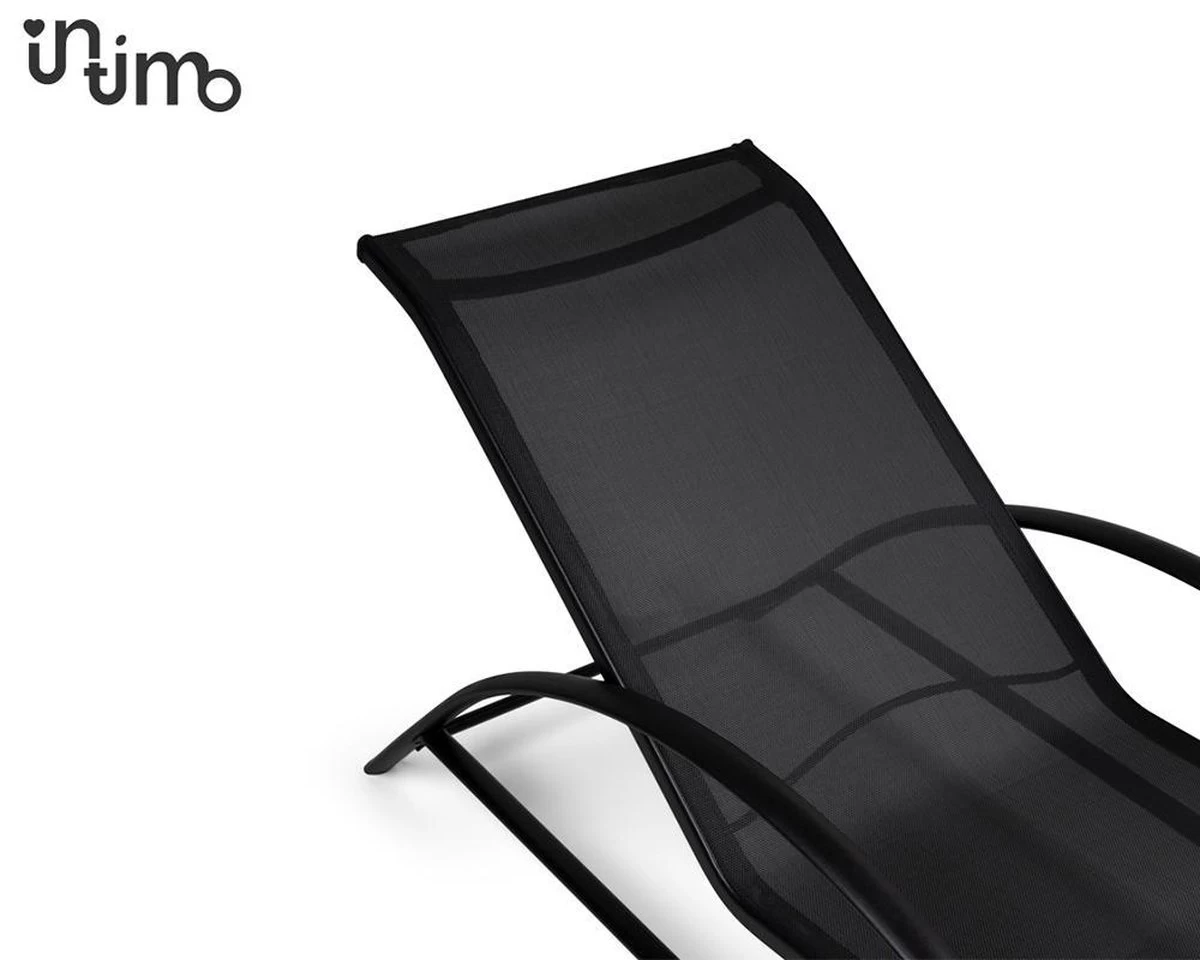 Intimo Ligbeddenset + Tafel - Zwart - 163x60x65/45x45x40 2 Intimo Ligbeddenset + Tafel - Zwart - 163x60x65/45x45x40 - Afbeelding 2