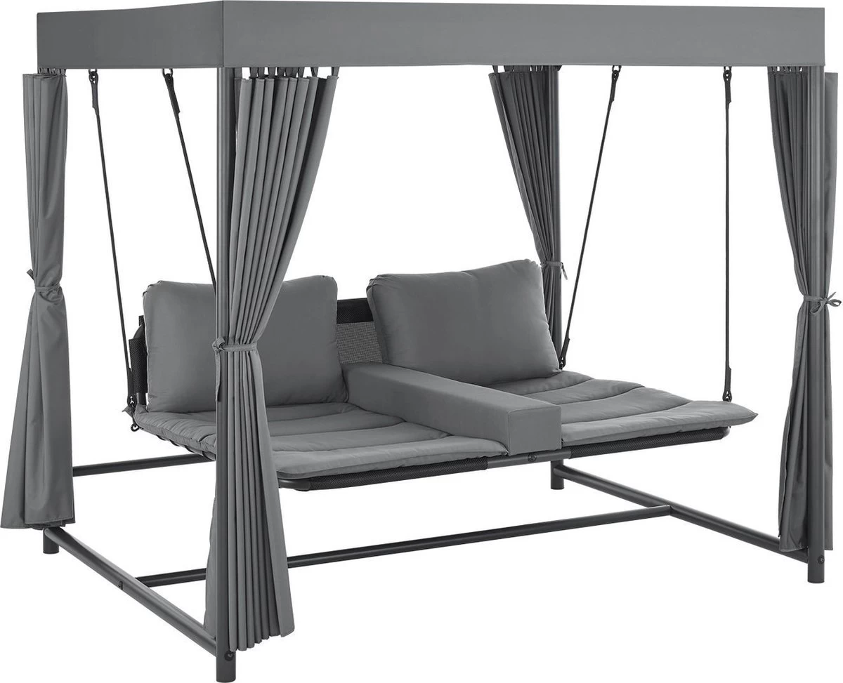 Schommelbank / Ligbank Kassandra - Donkergrijs 17 Schommelbank / Ligbank Kassandra - Donkergrijs - Afbeelding 17