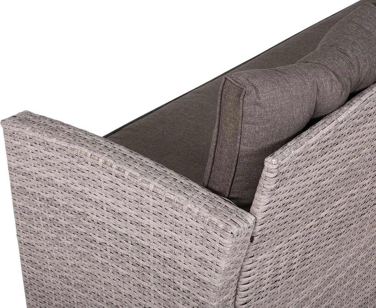 Beliani VITERBO - Loungeset Voor 8 - Grijs - PE Rotan 6 Beliani VITERBO - Loungeset Voor 8 - Grijs - PE Rotan - Afbeelding 6