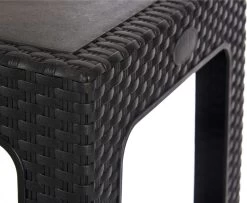 Rotan Bijzettafeltje/plantenverhoger Antraciet Grijs 47 X 47 X 42 Cm Voor Binnen/buiten -Tuinmeubel Winkel 1200x988