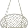 Macramé Hangstoel Beige - Beige Hangstoel - Hangstoel Touw - Hangstoel - Tot 110KG - Eenpersoons Hangstoel - Hang Stoel 1 Persoon - Hangstoel Voor Binnen - Hangstoel Zonder Standaard - Hangstoel Buiten