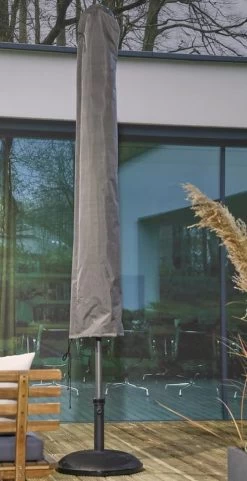 Weersbestendige Parasolhoes - Rond & Vierkant - Max. 3 X 3 M - Grijs / Antraciet - Stokparasol -Tuinmeubel Winkel 616x1200