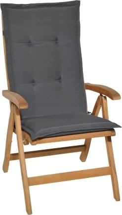 Beautissu Loft HL – Set Van 4 Tuinkussens Hoge Rug 120x50x6 Cm Kussen Grafiet Grijs Tuinstoelkussens Zitkussen Tuinstoel -Tuinmeubel Winkel 682x1200