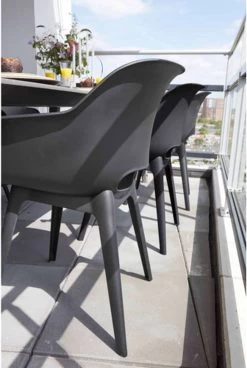 Allibert Akola Tuinstoelen - 2 Stuks -56,5x55x80cm - Donkergrijs -Tuinmeubel Winkel 806x1200