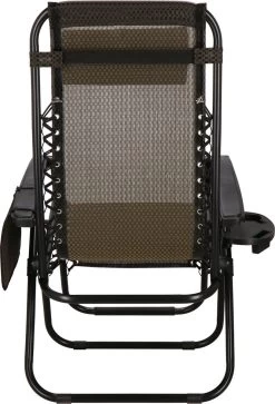 Springos Tuinstoel | Ligstoel | Opvouwbaar | Verstelbaar | Ergonomische Hoofdsteun | Bruin / Zwart -Tuinmeubel Winkel 816x1200