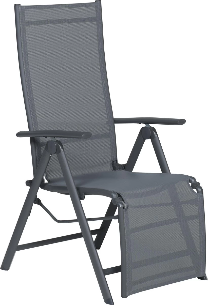 Garden Impressions - Sol Verstelbare Tuinstoel - Aluminium - Zwart