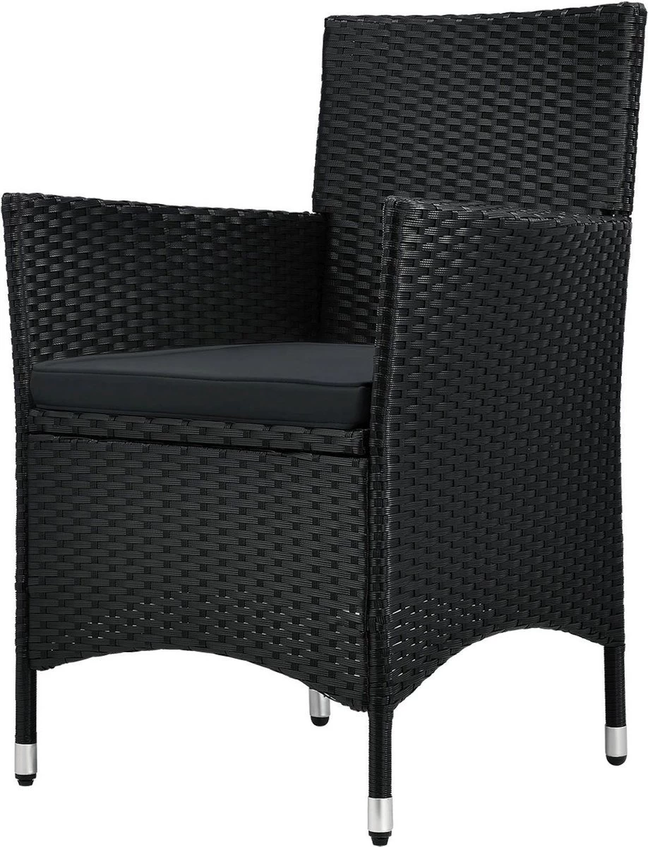 Polyrotan Balkonset - Bayamo - 3-delig - Zwart 3 Polyrotan Balkonset - Bayamo - 3-delig - Zwart - Afbeelding 3