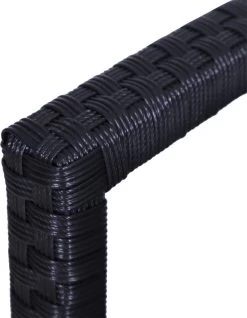 Outsunny Polyrotan Tuinbank 2-zits Parkbank Bank Staal Zwart 867-022 -Tuinmeubel Winkel 931x1200