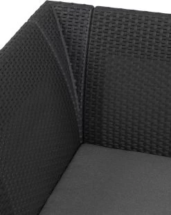 Keter Marie Hoek Loungeset Met Orlando Tafel - 6 Personen - Antraciet -Tuinmeubel Winkel 955x1200