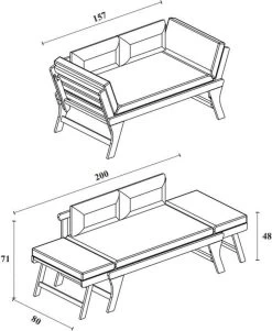 Loungebank Tuin FSC Antraciet – Makkelijk Verstelbaar Lounge Bank Balkon – Tuinbank Lounge Hardhout FSC – Perfecthomeshop -Tuinmeubel Winkel 984x1200
